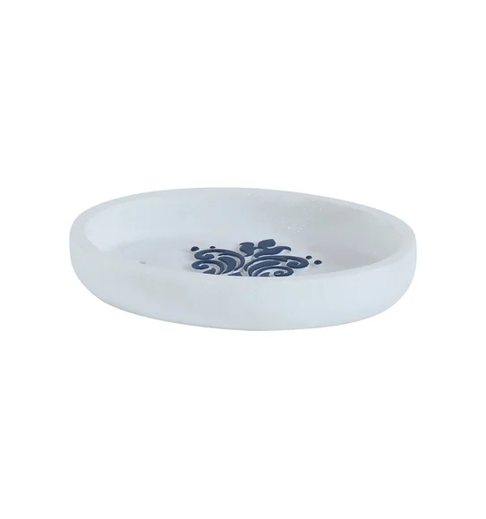 Alvina Polyresin Bath Set White