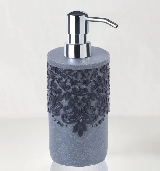 Alvina Polyresin Soap Dispenser Black Grey
