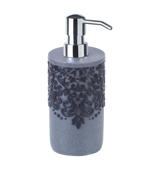Alvina Polyresin Soap Dispenser Black Grey