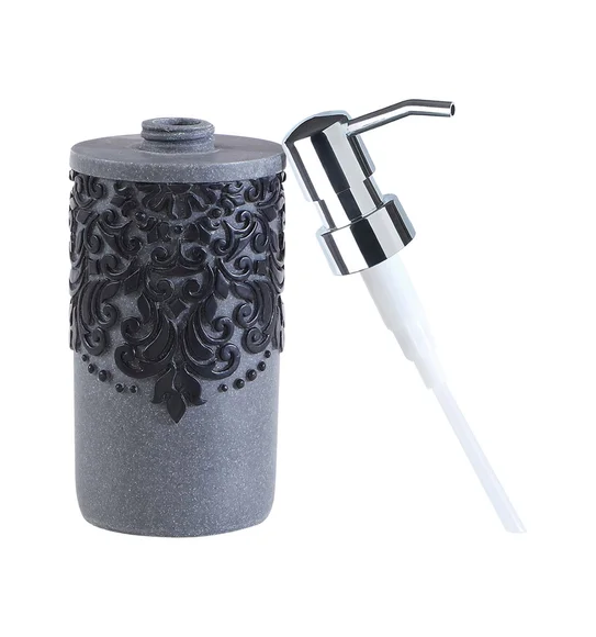 Alvina Polyresin Soap Dispenser Black Grey