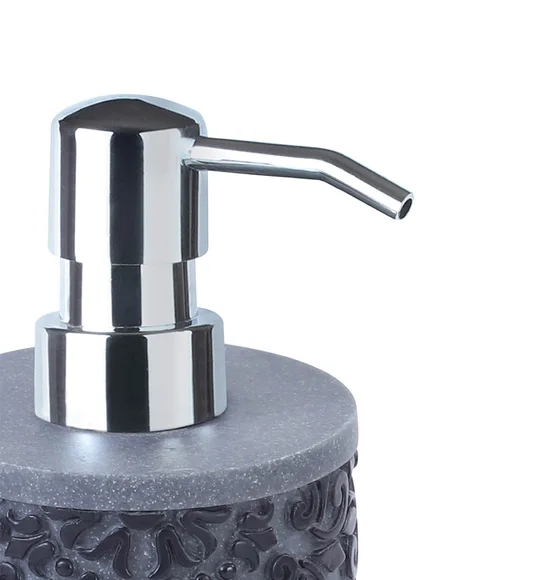 Alvina Polyresin Soap Dispenser Black Grey