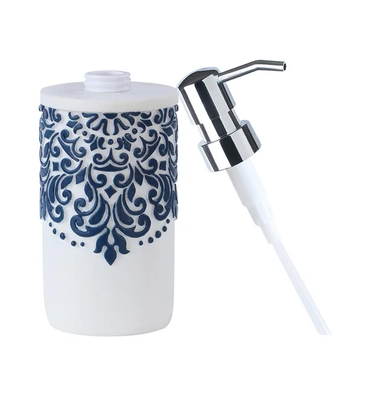 Alvina Polyresin Soap Dispenser White Blue