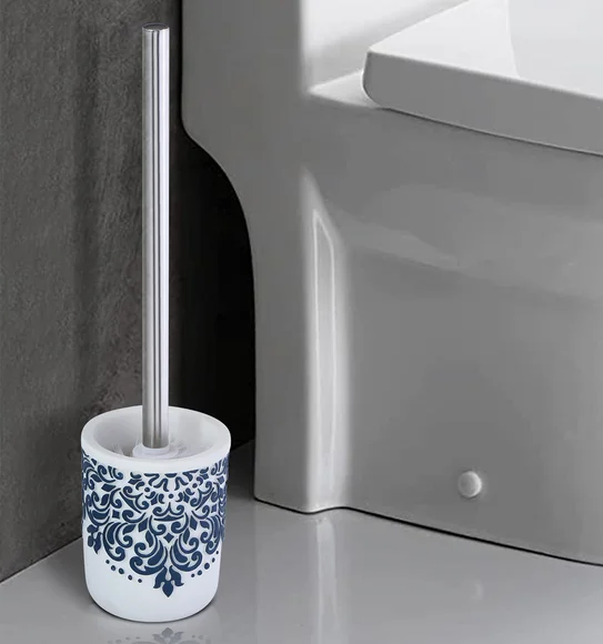 Alvina Polyresin Toiletbrush Holder White