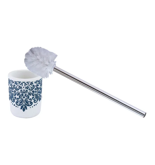 Alvina Polyresin Toiletbrush Holder White
