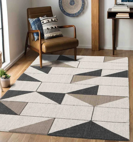 Play Geometric Carpet Cream