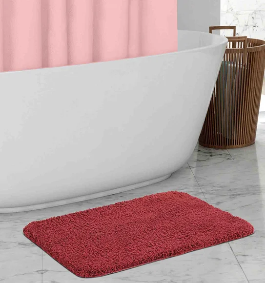 Diana Anti skid Super Absorbent Bath Mat Red