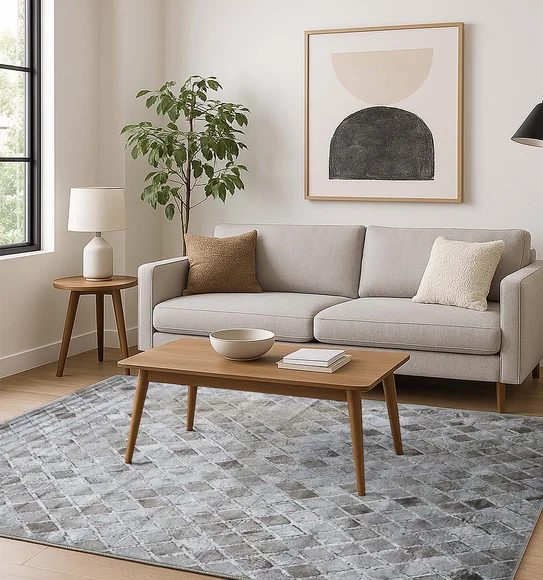 Matrix Geometric Carpet Brown and Cream