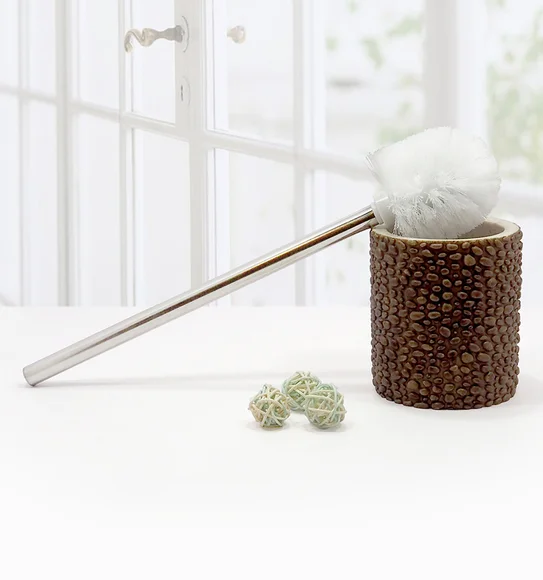 Alvina Polyresin Toiletbrush Holder Beige
