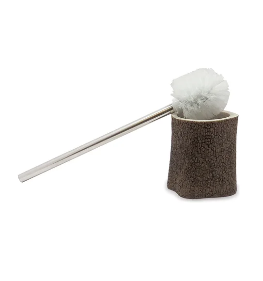 Alvina Polyresin Toiletbrush Holder Dark Brown