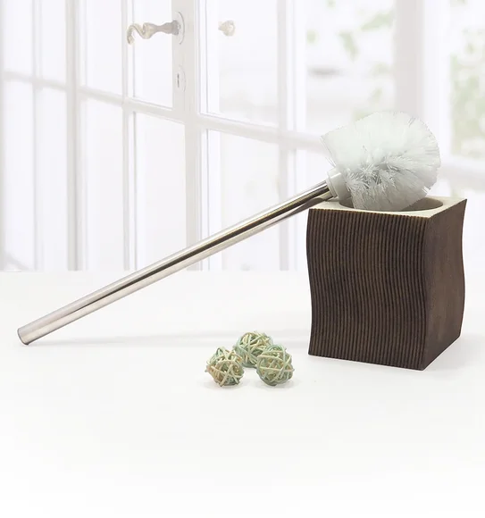 Alvina Polyresin Toiletbrush Holder Brown