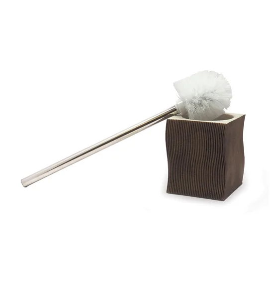Alvina Polyresin Toiletbrush Holder Brown