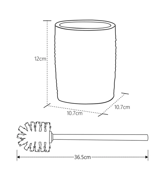 Alvina Polyresin Toiletbrush Holder Cream