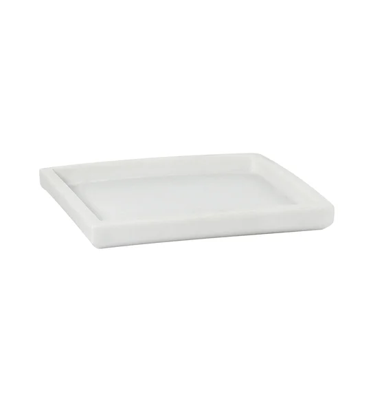 Alvina Polyresin Bath Set White With Brown