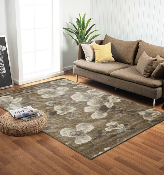 Matrix Floral Runner Olive and Cream