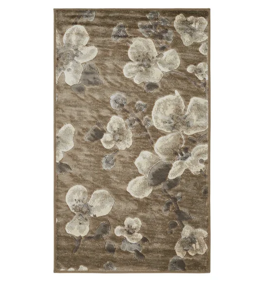 Matrix Floral Runner Olive and Cream