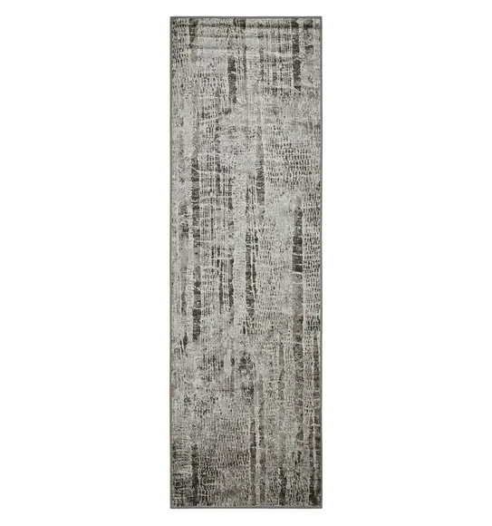 Matrix Abstract Runner Grey and Cream