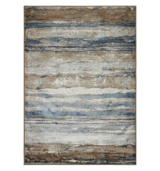 Matrix Abstract Carpet Brown and Blue