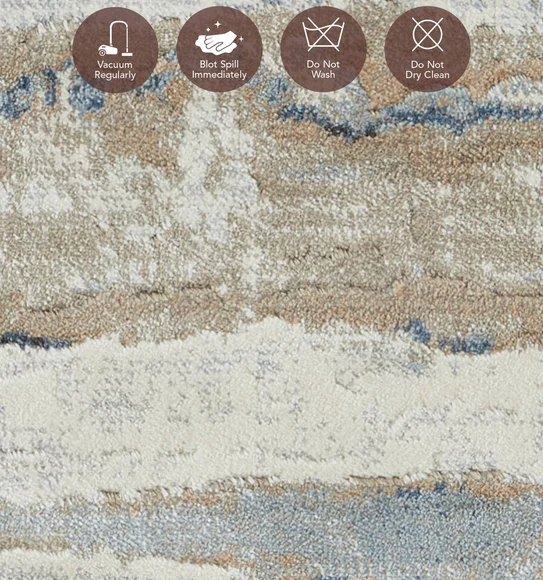 Matrix Abstract Carpet Brown and Blue