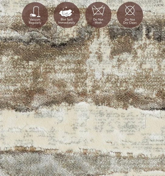 Matrix Abstract Carpet Brown and Cream
