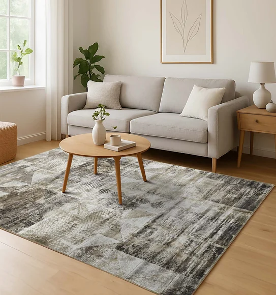 Matrix Abstract Carpet Brown