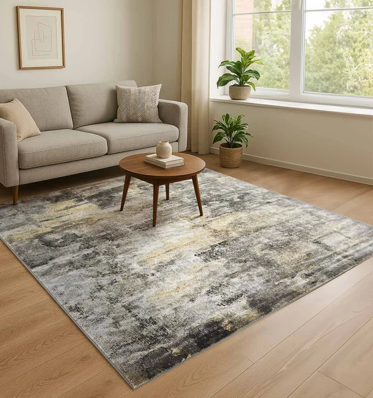 Matrix Abstract Carpet Grey and Cream