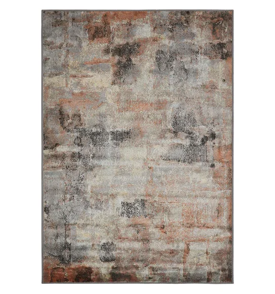 Matrix Abstract Carpet Rust and Cream
