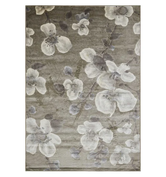 Matrix Floral Carpet Olive and Cream
