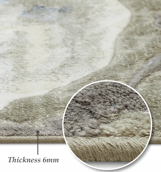 Matrix Floral Carpet Olive and Cream