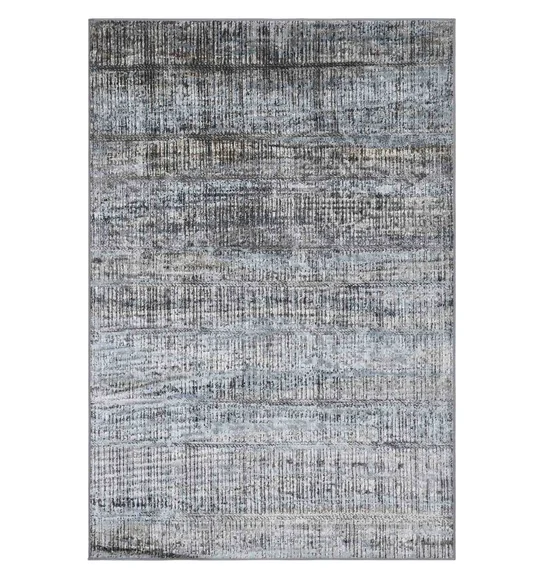 Matrix Abstract Carpet Blue and Cream