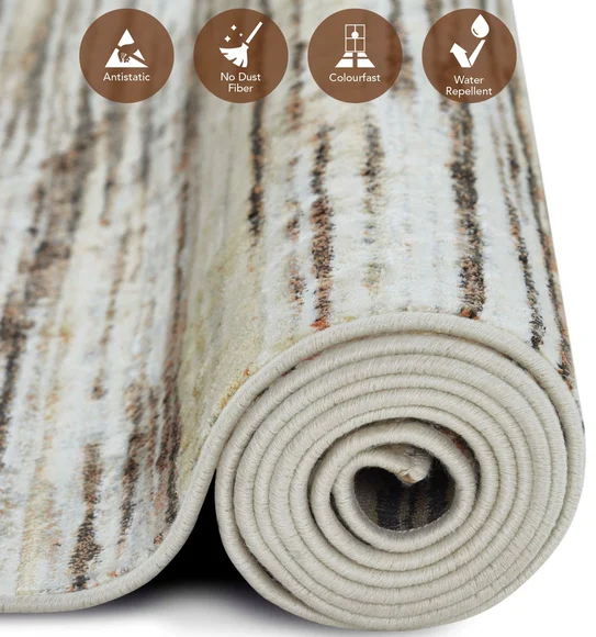 Matrix Abstract Carpet Brown and Cream