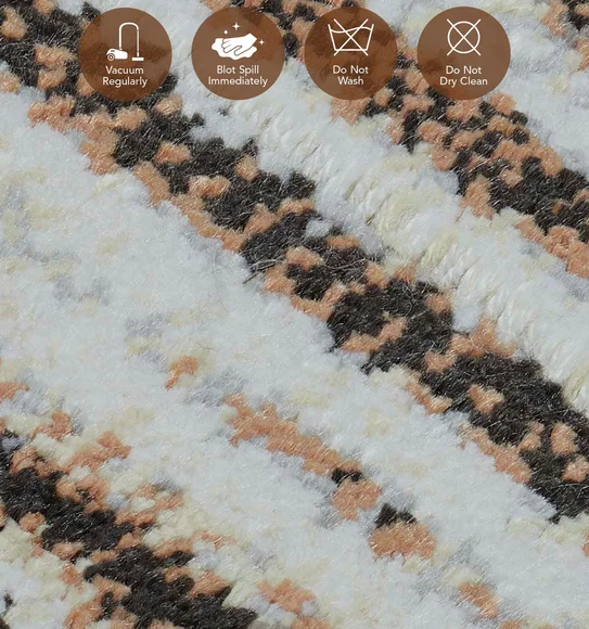 Matrix Abstract Carpet Brown and Cream