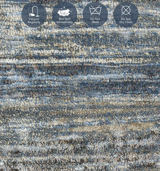 Matrix Abstract Carpet Blue and Cream