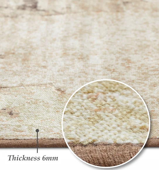 Matrix Abstract Carpet Rust and Cream