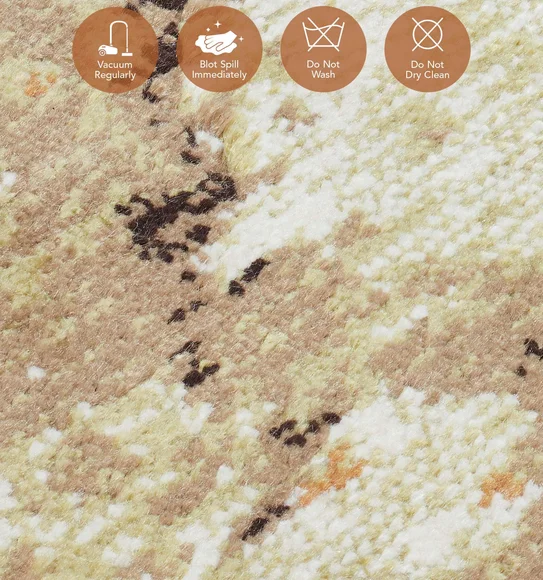 Matrix Abstract Carpet Rust and Cream