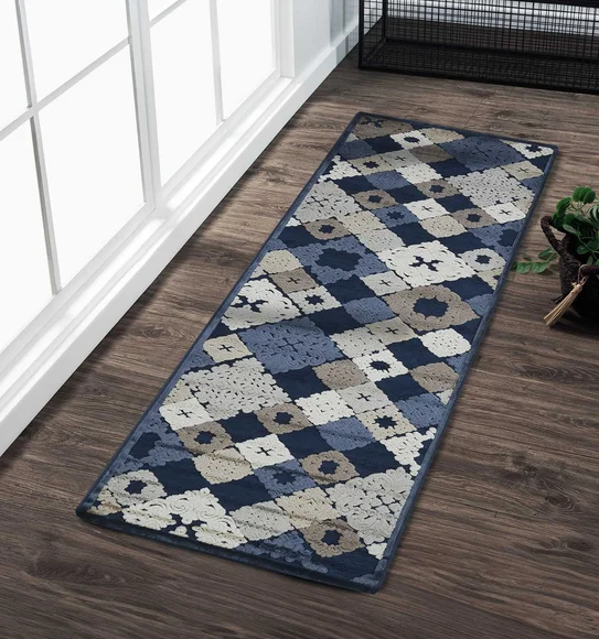 Genova Classical Runner Blue and Cream