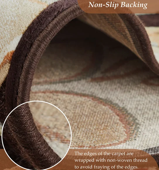 Genova Floral Carpet Brown
