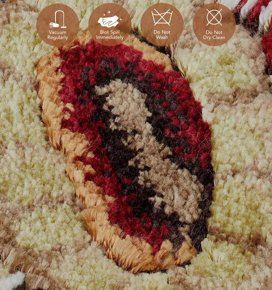 Genova Floral Carpet Brown