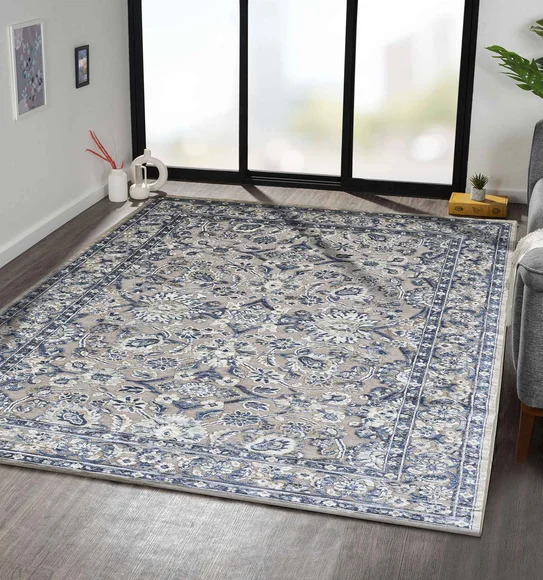 Genova Classical Carpet Blue and Beige