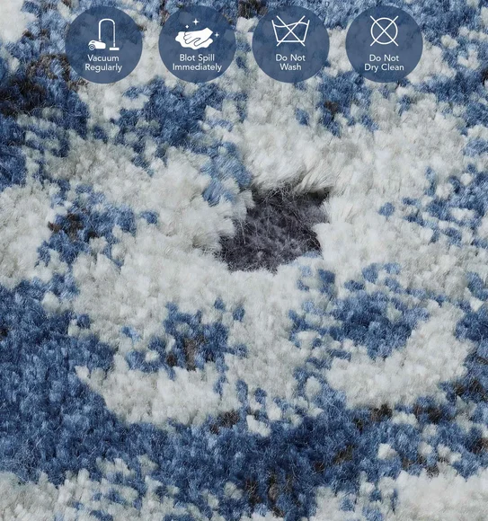 Genova Classical Carpet Blue and Grey