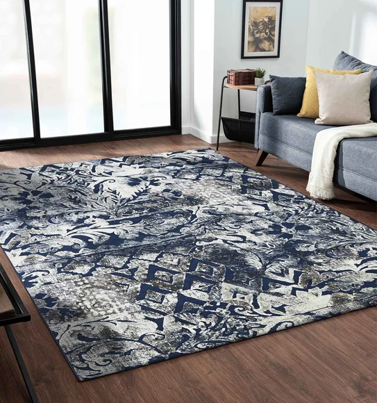 Genova Classical Carpet Cream and Blue