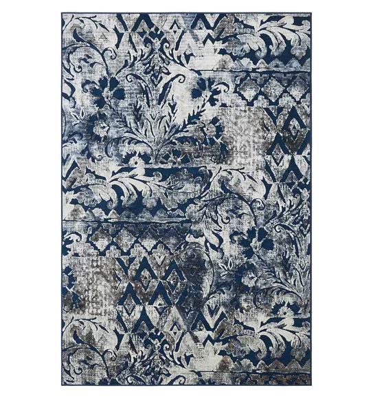 Genova Classical Carpet Cream and Blue