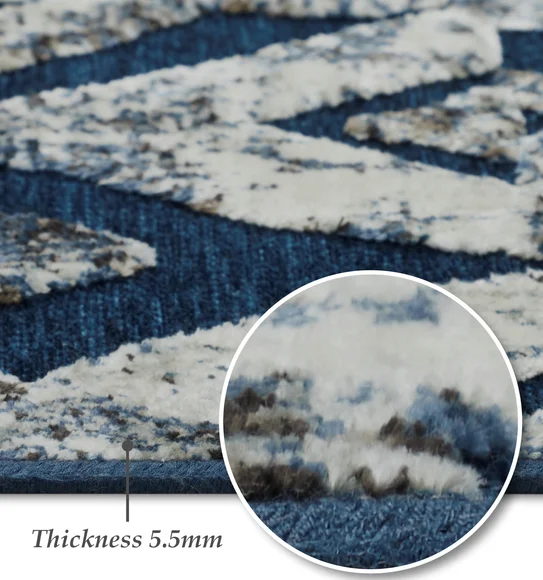 Genova Classical Carpet Cream and Blue