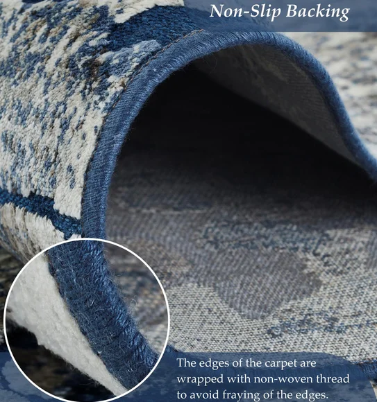 Genova Classical Carpet Cream and Blue