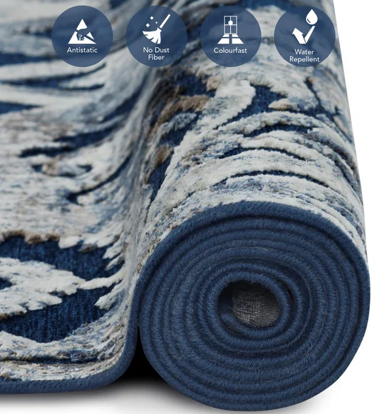 Genova Classical Carpet Cream and Blue
