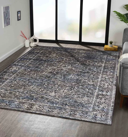 Genova Classical Carpet Blue and Beige
