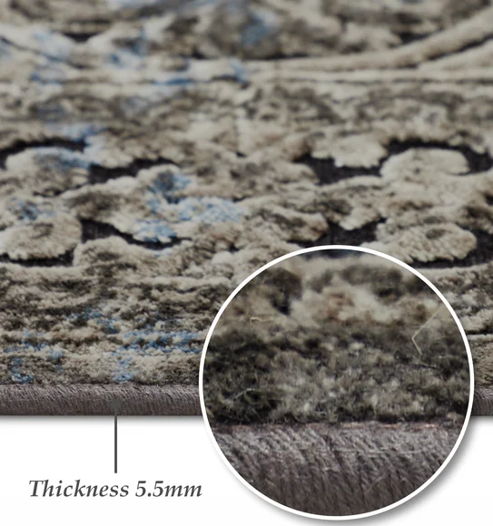 Genova Classical Carpet Blue and Beige