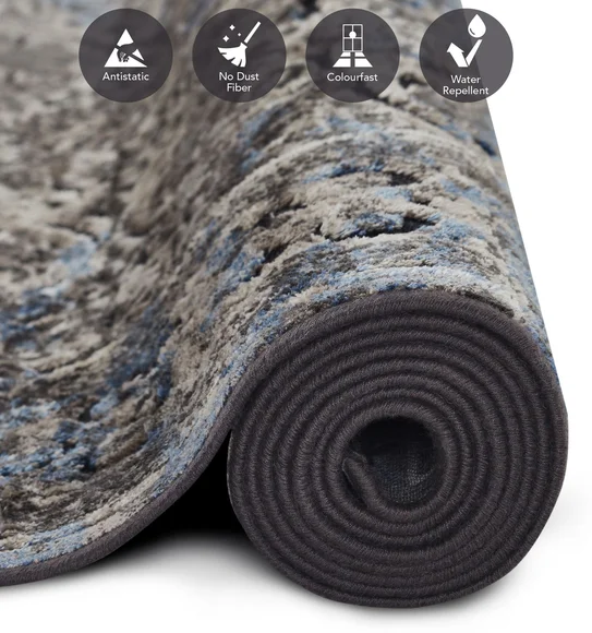 Genova Classical Carpet Blue and Beige