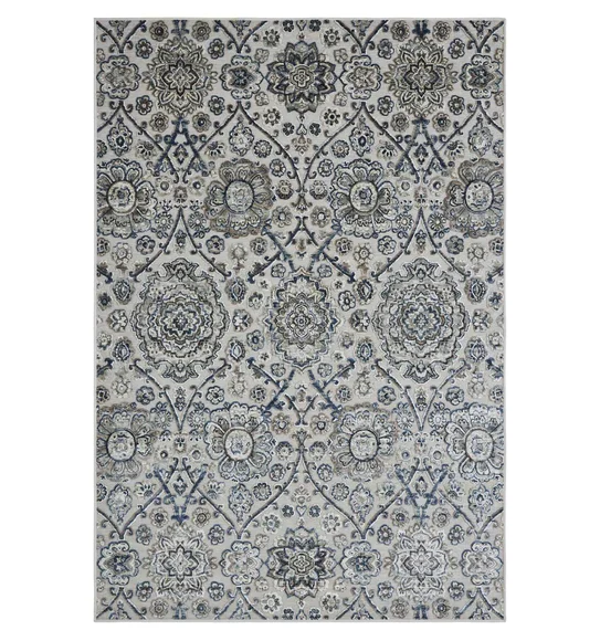 Genova Neo Classical Carpet Cream and Blue