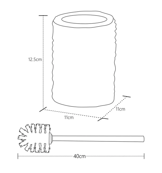 Alvina Polyresin Toiletbrush Holder D.Beige