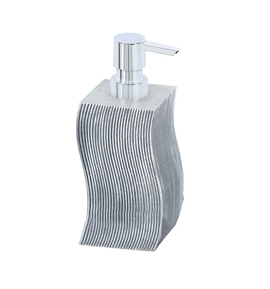 Alvina Polyresin Bath Set Silver